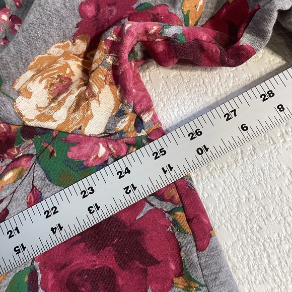 Vintage Blair Floral Grey Crew Neck Sweatshirt Boxy Terry Size 2XL Y2K Retro - Picture 7 of 9